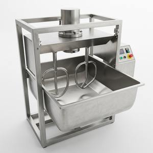 Mélangeur à palettes en acier inoxydable à double arbre industriel robuste, moteur électrique, mélange efficace, faible consommation d'énergie - Product Image 2