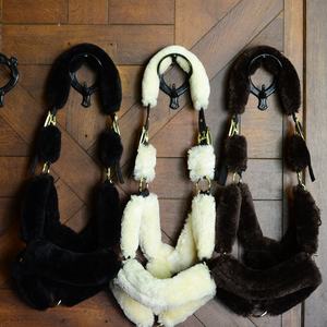 Fait à la main en peau de mouton Nylon Satin anglais selle Style réglable personnalisable cheval équestre licou - Product Image 3