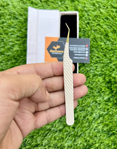 Pinzas para Pestañas de Acero Inoxidable de Alta Calidad, Suaves, Antiestáticas, Ligeras, con Impresión de Logotipo Personalizado, Instrumentos de Salón, 10 mm de Longitud - Product Image 2