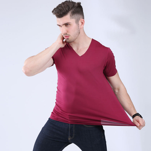 6 Couleur Modal Polyester Hommes Sans Couture Compression Body Building Gym Fitness Oem logo Personnalisé Blanc T-shirt uni pour hommes - Product Image 5