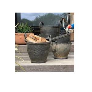 Seau de pneu en caoutchouc recyclé fait à la main, fini noir, grand Pot de fleur et jardinière, produit indien Top des ventes - Product Image 5