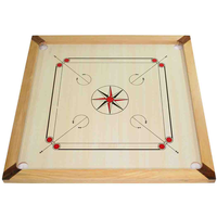 Jeu de Carrom Portable en Bois Classique avec Design de Poche, Bâtons de Jeu, Pièces, Reine et Striker - Taille/Couleur/Logo Personnalisables, Résistant à l'Eau