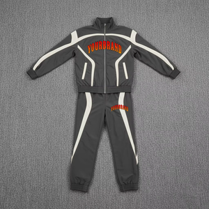 Winter Windbreaker Set Custom Streetwear Washed Midweight Distressed <b>Oversize</b> Drawstring Hooded <b>Sweatpants</b> and Hoodie Set - Product Image 6