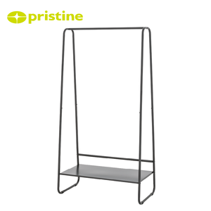 Organisateur de vêtements moderne à double niveau en fonte de fer, type sol, gain de place, mobile, portable, salon, salle de bain, Taiwan - Product Image 3