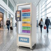 Ouruoxi Groothandel Op Maat Gemaakte Vendingautomaat Zwarte Kleur QR-Code Zelfbedieningsautomaat voor Snacks en Dranken