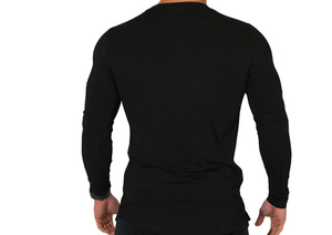 2025 hommes nouvelle mode décontracté gymnases impression mince T-shirt hommes Fitness musculation marque à manches longues t-shirts hauts sweats - Product Image 5