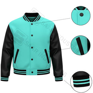 Chaquetas Universitarias de Lana y Cuero, Chaquetas Universitarias de Alta Calidad para Invierno, Chaquetas Universitarias Personalizadas con Letras - Product Image 4