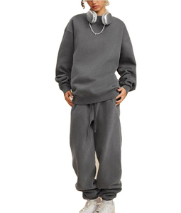 Unisex 2025 Custom Winter Cotton Sweatpants Hoodie Jogger Women's <b>Plain</b> Sweatsuit Crewneck <b>Tracksuit</b> Fleece Sportswear Gym Sets - Product Image 1