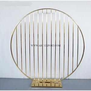 Gold and White Color <b>Wedding</b> and Events Decorating Indoor Luxury Harlow <b>Stands</b> Customized Shape Metal Iron <b>Backdrops</b> From Indian - Product Image 4