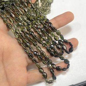 High Quality Smooth Oval Shape Green Tourmaline Gemstone <b>Stone</b> <b>Beads</b> Wholesale Natural <b>Beads</b> for Jewelry Making - Product Image 3