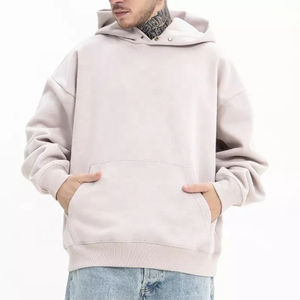 Sweat à capuche pour homme de haute qualité, surdimensionné, à épaules tombantes, en coton lourd, tricot sans couture, anti-rétrécissement - Product Image 3