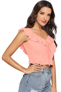 Hauts courts exclusifs à forte demande de la boutique indienne Premium, vêtements de fête et Western ordinaires tricotés confortables - Product Image 2