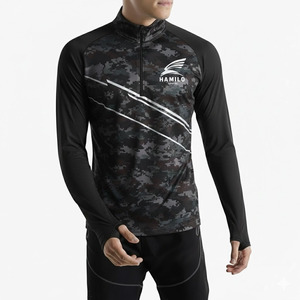 Top Quality Breathable <b>Compression</b> <b>Shirt</b> for Men Custom Logo Casual Solid Pattern Long Sleeve with O-Neck - Product Image 3