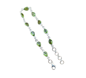 สร้อยข้อมือเงินทำด้วยมือสไตล์ Boho เครื่องประดับ925เงินสเตอร์ลิงเพอริดอตสร้อยข้อมือแนวโน้มเครื่องประดับสำหรับผู้หญิงของขวัญ - Product Image 1