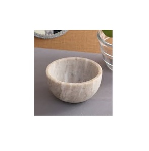 Handicraft Marble Bowl Standard Quality Stone Round Bowl and Natural Kitchen <b>Accessories</b> Stone White Marble Bowl - Product Image 2