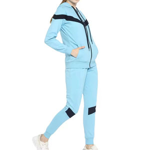 เสื้อกันลมมีฮู้ดสำหรับผู้หญิงไซส์ใหญ่พิเศษกันน้ำและกางเกงขายาวชุดวอร์มพิมพ์ลายสำหรับฤดูหนาว - Product Image 1