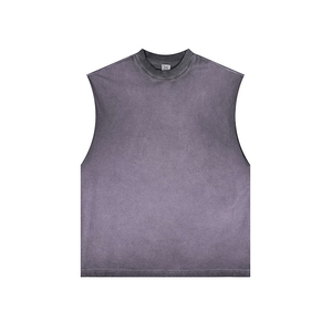 High Quality Customized Heavyweight Muscle <b>Gym</b> <b>Vest</b> T-shirts <b>Men</b> Custom Black Cropped Boxy Fit Sleeveless Tank Top Tee Shirts - Product Image 3