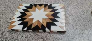 Planche à fromage et à découper rectangulaire en bois d'acacia de qualité supérieure avec incrustations artistiques pour cuisines et restaurants modernes, articles de cuisine - Product Image 6