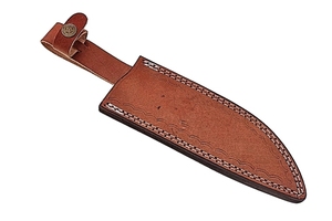 Tùy Chỉnh Handmade Nhật Bản Damascus Thép Đầu Bếp Dao Santoku Dao Nhà Bếp Nhuộm Lạc Đà Xương Xử Lý Với Da Vỏ Bọc - Product Image 6