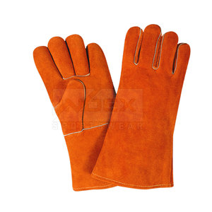 Nueva protección de manos Venta al por mayor Guantes de soldadura de cuero Venta caliente Guantes de soldadura de cuero para la venta - Product Image 1