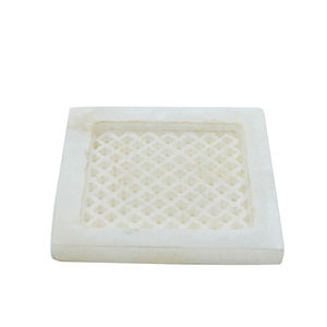 Jabonera cuadrada de mármol de lujo, respetuosa con el medio ambiente, elegante diseño tallado, decoración de baño elegante para el hogar, Hotel, Spa y uso de la habitación - Product Image 4