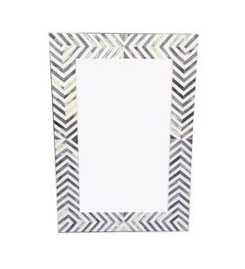 Best Quality MDF <b>Board</b> Resin And Bone Inlay Rectangle & <b>White</b> And Black Color Photo Frame Birthday Party Gift Used photo frame - Product Image 3
