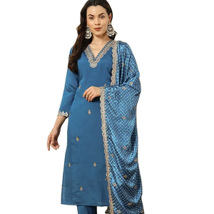 ชุดเดรสสตรีผ้าไหมโรมันน้ำหนักเบาแบบสั่งทำชุดสำหรับผู้หญิงชุดสูทสำหรับทำงานเด็กผู้หญิงแบบแฟนซีผู้จำหน่ายมืออาชีพ - Product Image 1