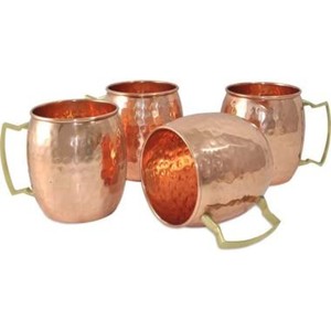 <b>Set</b> of 6 16 Ounce Hammered Copper Moscow Mule for <b>Mugs</b> Best Barware for Parties - Product Image 2