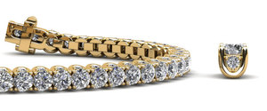 Pulsera de Tenis con Diamantes Cultivados en Laboratorio de 3.27 Ct, Corte Brillante, Estilo Vintage, Oro Sólido de 14K, Certificado IGI, para Mujer, Compromiso - Product Image 6