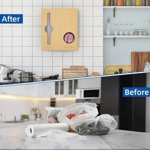 Poubelle en plastique murale en bambou Boîte à mouchoirs en bambou faite à la main Décoration de maison et de table naturelle écologique Vente en gros du Vietnam - Product Image 6