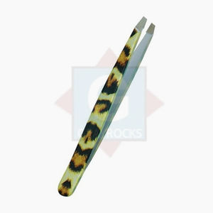 Pince à épiler à sourcils en acier inoxydable de haute qualité outil de maquillage d'épilation à pointe inclinée pour une utilisation en beauté - Product Image 1