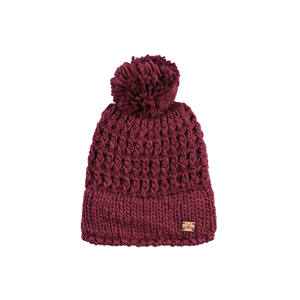 Bonnet Ennia rouge pour femmes et filles avec logo détail hiver plié Design basique et uni pour un usage quotidien Matériau acrylique - Product Image 1