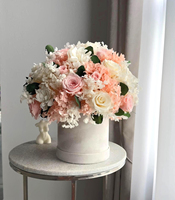 Bunga Hydrangea Awet Warna Beige Alami dengan Gliserin, Tangkai Tunggal, Tahan Lama 3-5 Tahun, Bunga Abadi untuk Tahun Baru Imlek dan Pernikahan