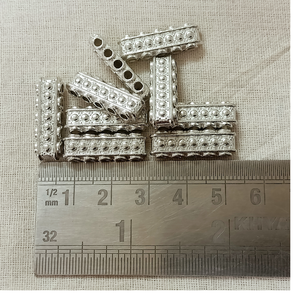 Cuentas de metal hechas a medida, Conector de 3 agujeros, 4 agujeros y 5 agujeros para collares, ideal para diseñadores de joyería y Tiendas de Cuentas para reventa - Product Image 1