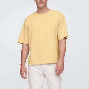 Personalizado de alta calidad 100% algodón impreso Streetwear recortada suelta Ajuste de gran tamaño gráfico Vintage ácido lavado Boxy camiseta para hombres - Product Image 6