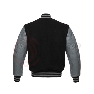 Best Quality Embroidered Leather Pu Coats Slim Fit College Fleece Baseball Letterman <b>Jacket</b> Baseball For <b>Men</b> And Women <b>summer</b> - Product Image 2