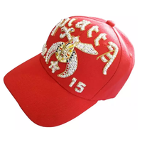 Parches decorativos de pedrería bordados de una y dos filas para sombrero Fez masónico hecho a mano, estilo Shriners, con apliques de joyería