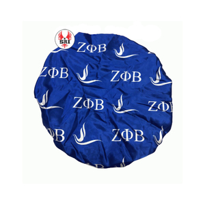 Best Seller Zeta Phi Beta hermandad decorativa letras griegas hermandad ZPB 2 capas Twill Satin Bonnet - Product Image 3