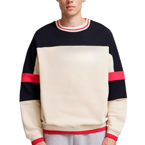 เสื้อสเวตเชิ้ตสีบล็อก สีเบจ สีกรมท่า สีแดง มีสไตล์ แขนยาว คอกลม ลำลอง สบาย ผ้าฝ้าย แฟชั่นสำหรับทุกเพศ เสื้อสเวตเชิ้ตสำหรับเล่นกีฬา - Product Image 3