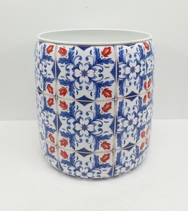 Impresionante DISEÑO DE florero de metal y calcomanía de maceta con acabado esmaltado para el hogar y maceta decorativa al aire libre hecha a mano personalizada - Product Image 6