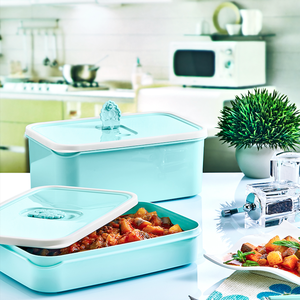 Caja de almacenamiento segura para microondas sin BPA de 2,4 L, contenedor de comida de cocina de plástico, sello hermético para comida seca, técnicas de inyección de preparación - Product Image 5