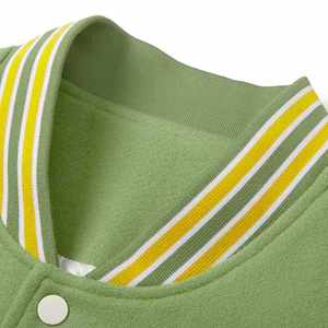 Chaqueta de béisbol universitaria con bordado negro de estilo callejero de diseño Popular para hombre, chaqueta de béisbol universitaria Letterman para hombre - Product Image 6