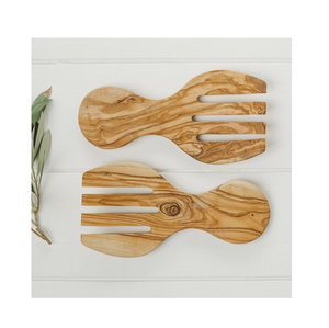Antique polit bois salade outils à main cuisine vaisselle salade serveur et taille personnalisée prix pas cher - Product Image 3