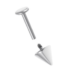 Joyería de perforación con punta de titanio en color acero, accesorio de pasador de cono duradero para perforación corporal, Varios tamaños disponibles - Product Image 3