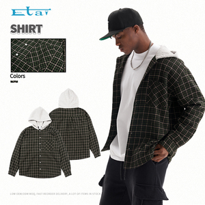 Custom <b>Quilt</b> Line Warm Jersey Knit Men's Plaid <b>Shirt</b> Relaxed Fit Streetwear Fashion 3D Print Loose Hoodies - Product Image 2