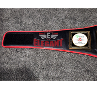 Ceinture de championnat de boxe avec logo personnalisé, plaques métalliques et sangle en cuir, durable, professionnelle, taille adulte unisexe