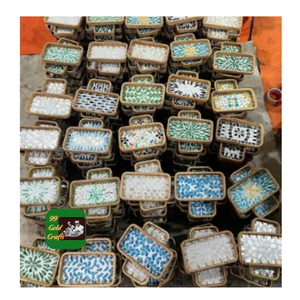 BANDEJA DE RATÁN DE BAMBÚ ÚNICA HECHA A MANO PARA SERVIR COMIDA TÉ CAFÉ PAN FRUTA Y DECORACIÓN DE MESA INTERIOR - Product Image 4