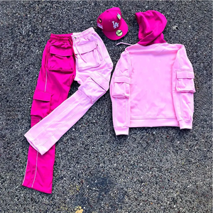 Red Reflective Tech Suit Velvet Sweatsuit jogging Suit rompevientos gym Stripes School Made - Product Image 5