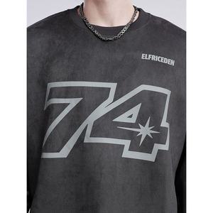 Top Vente Hiver Style Hommes Acide Lavage Sweat Adultes Nouveau Style Ras Du Cou Personnalisé À Manches Longues Vintage Acide Lavé Sweat - Product Image 2