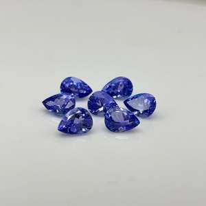 AAA + Loop Clean Blue Tanzanite 8,5x6,5mm Corte de pera Piedra preciosa suelta facetada para hacer joyería Venta al por mayor Suministro de piedra natal de diciembre - Product Image 1